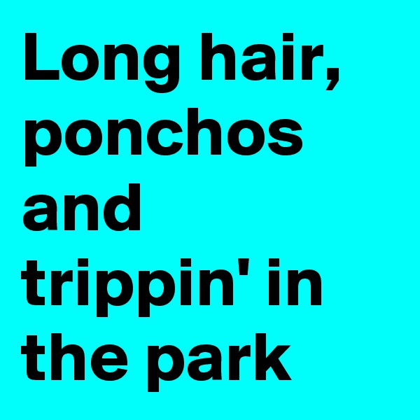 Long hair,   ponchos and trippin' in the park