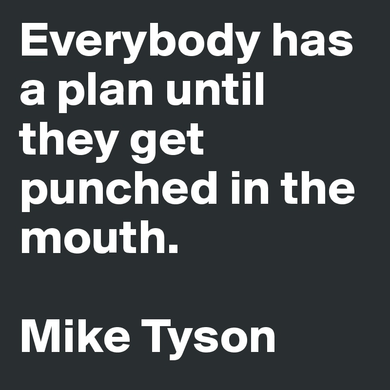 Mike Tyson RP 8x10 Everybody Has A Plan Until They Get Hit PP 