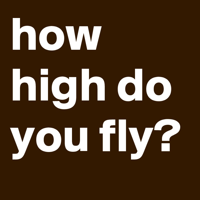 how high do you fly?