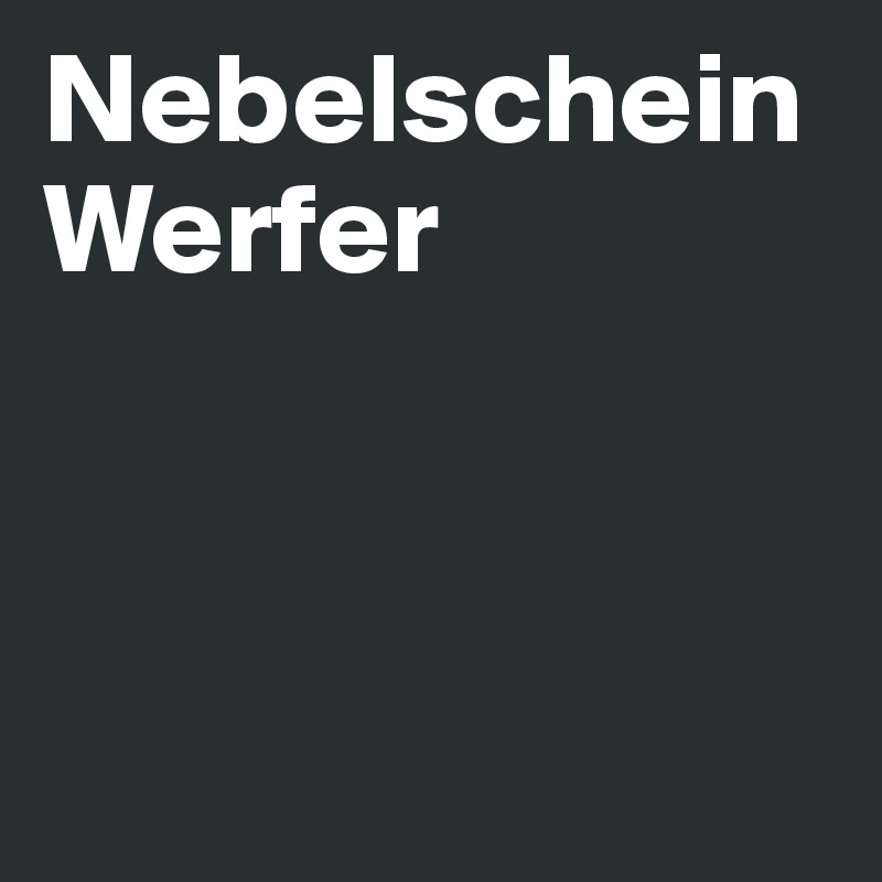 Nebelschein Werfer



