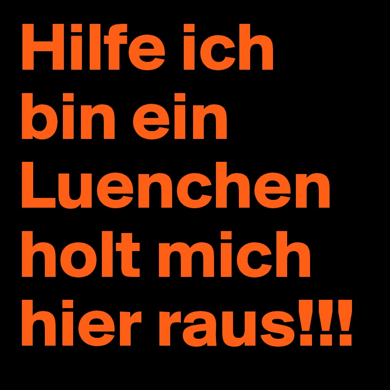 Hilfe ich bin ein Luenchen
holt mich hier raus!!!