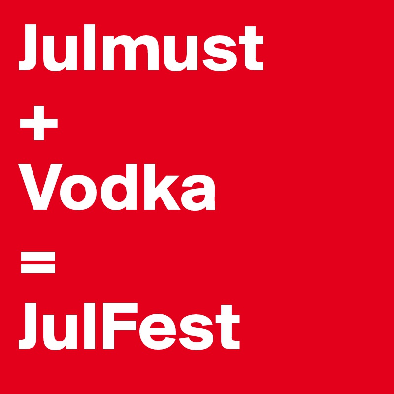 Julmust
+
Vodka
=
JulFest