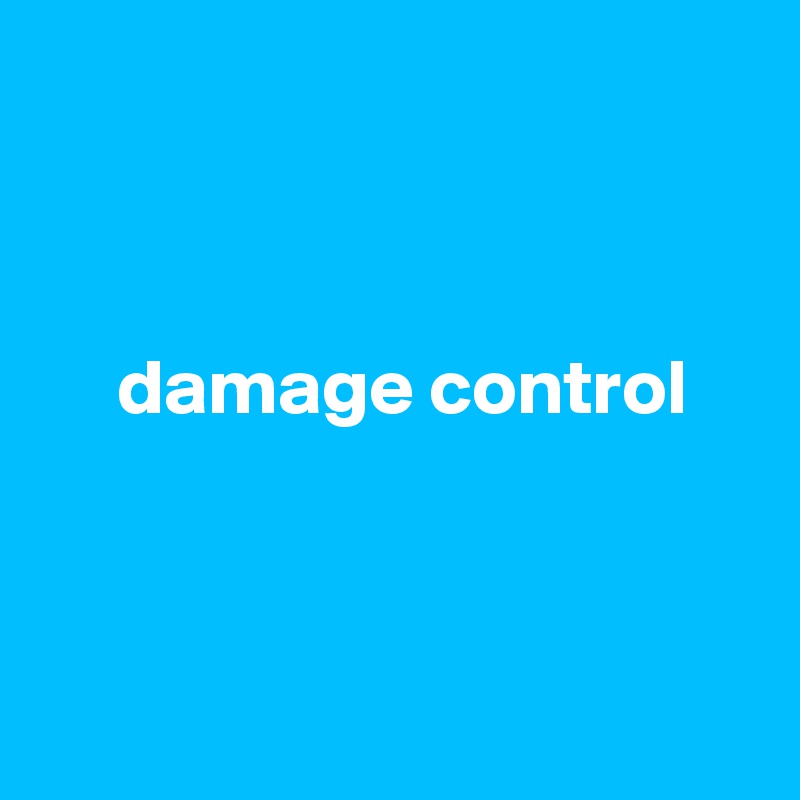



     damage control



