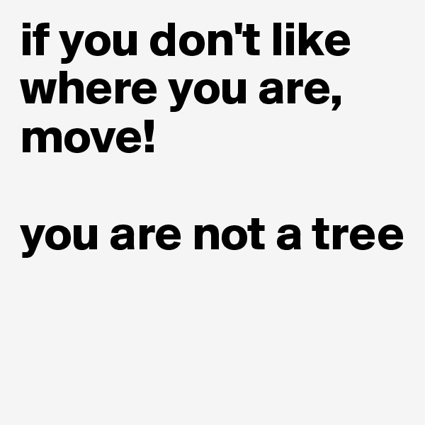 if you don't like where you are, move! 

you are not a tree

