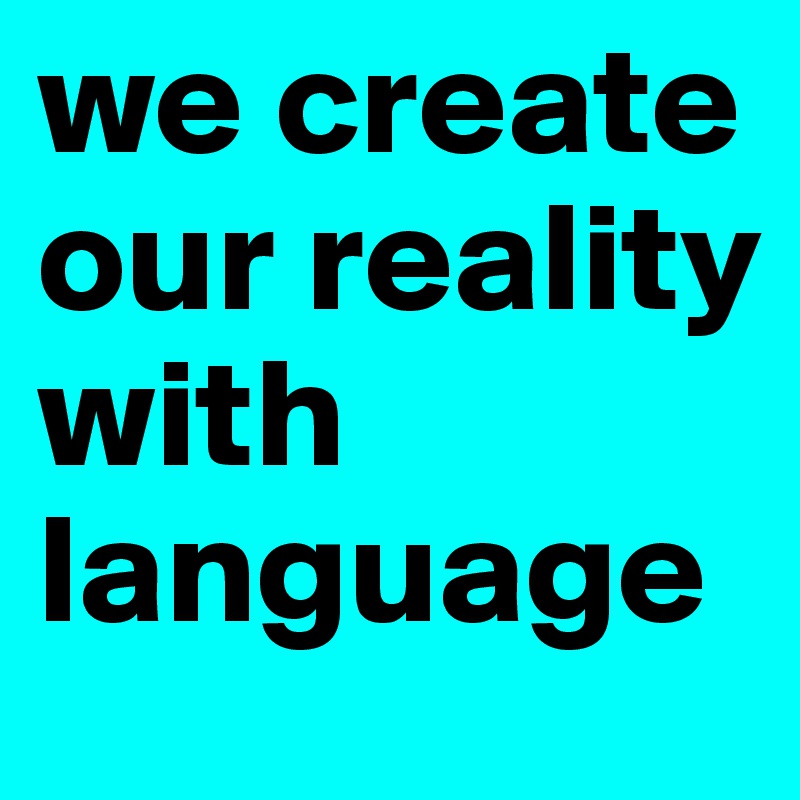 we create our reality with language