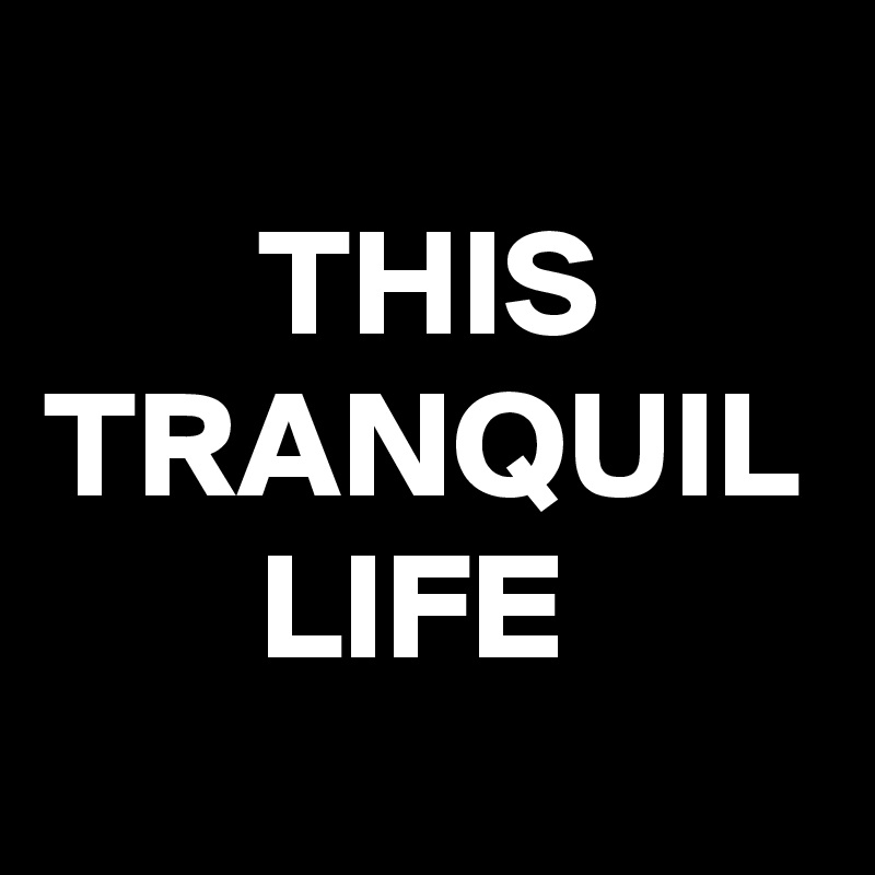 
       THIS
TRANQUIL
       LIFE