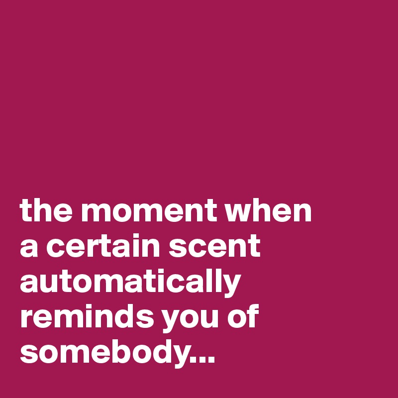 




the moment when 
a certain scent automatically reminds you of somebody...