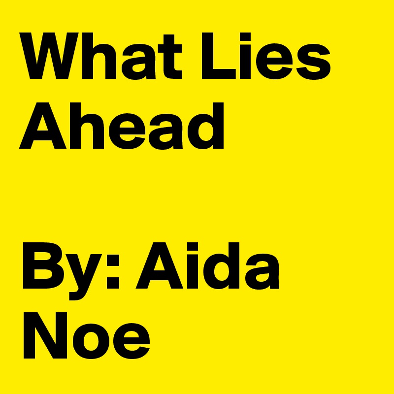 What Lies Ahead 

By: Aida Noe