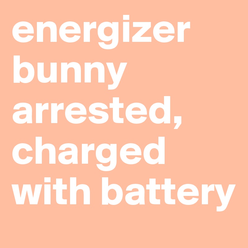 energizer bunny arrested, charged with battery