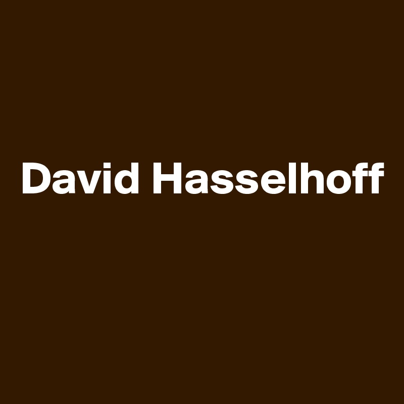 


David Hasselhoff


