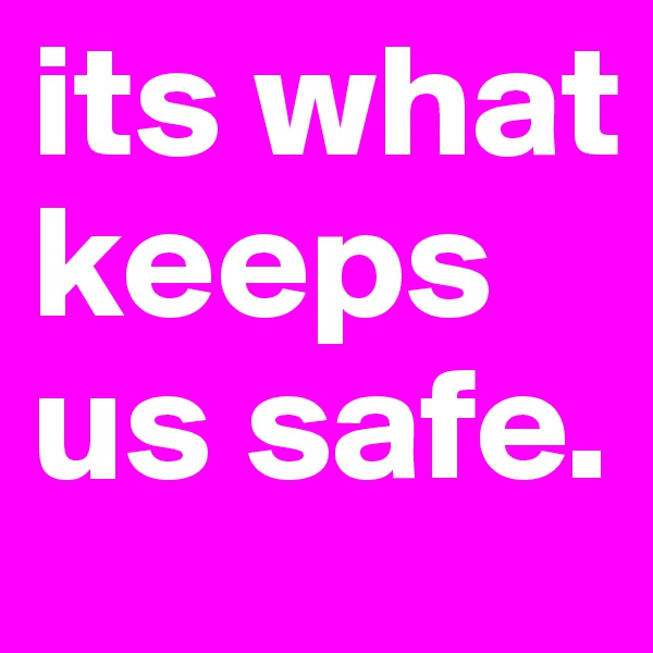 its what keeps us safe. 