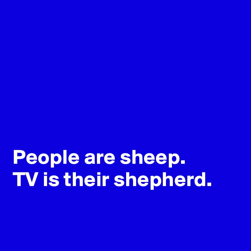 





People are sheep.
TV is their shepherd.

