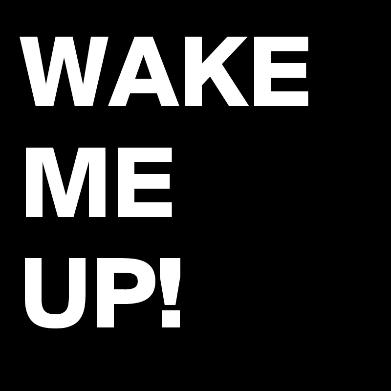 WAKE
ME
UP!