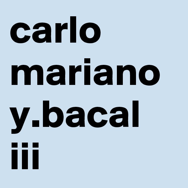 carlo mariano y.bacal iii