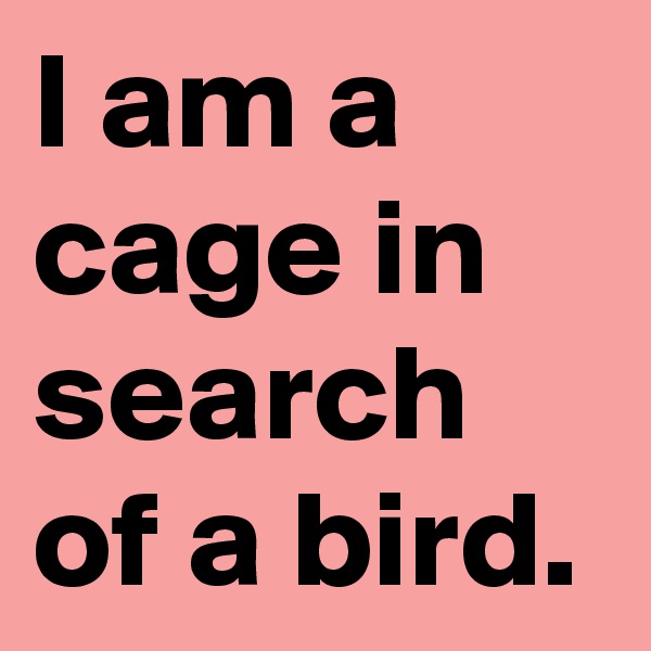 I am a cage in search of a bird. 