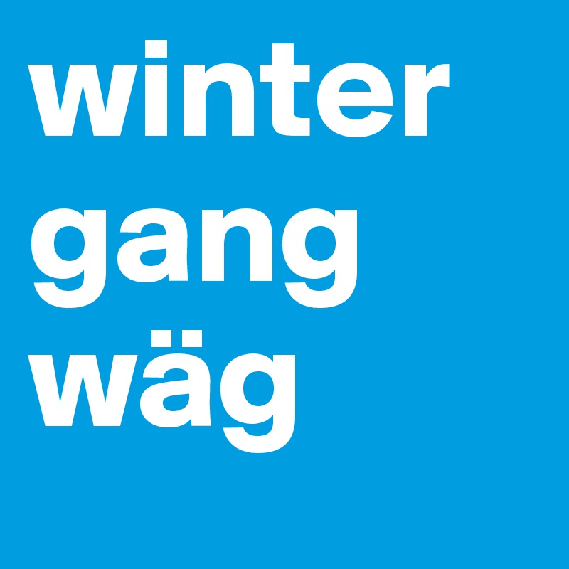 winter gang wäg