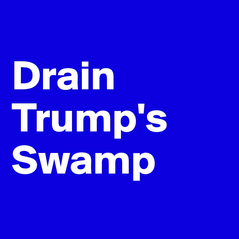 
Drain                       Trump's                    Swamp
