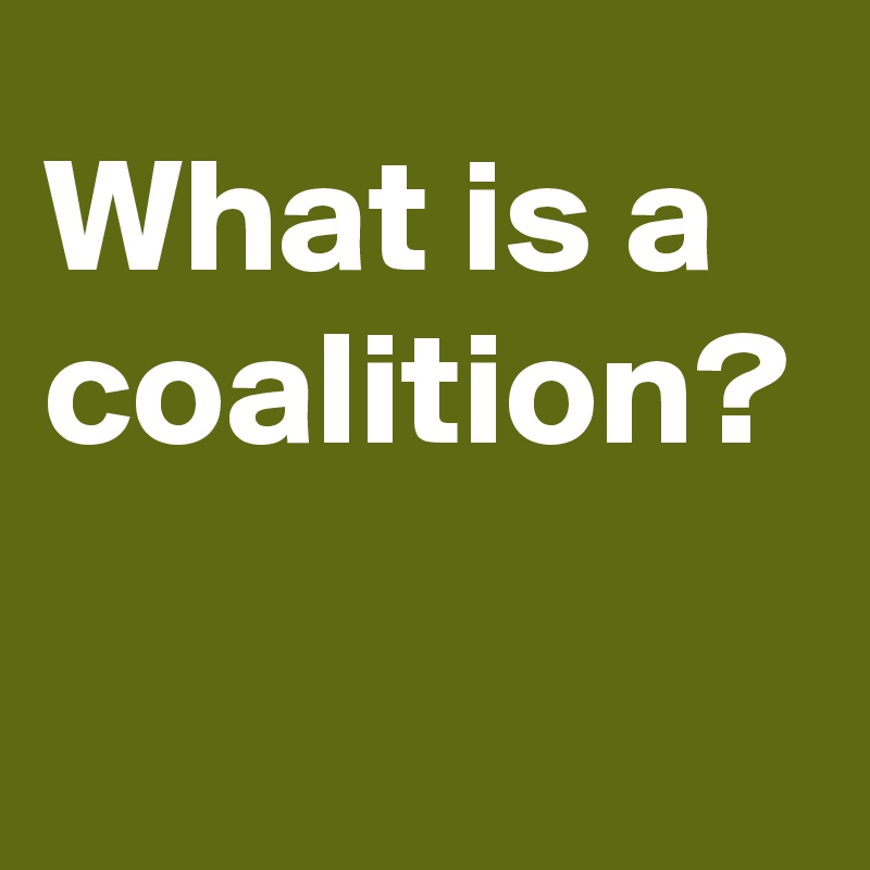 What is a coalition?

