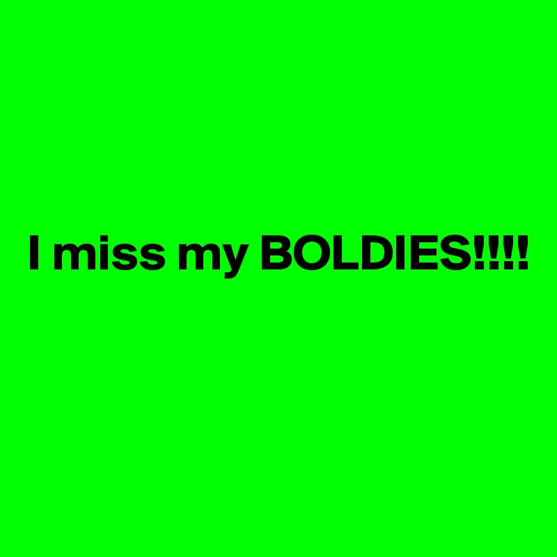 



I miss my BOLDIES!!!!



