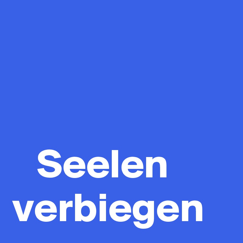 


   Seelen verbiegen