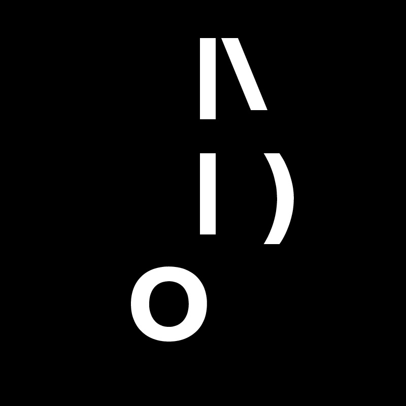         |\
        |  )
     O 