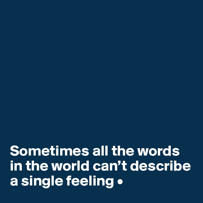 








Sometimes all the words in the world can’t describe a single feeling •