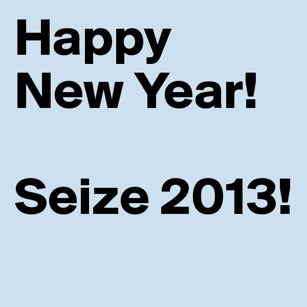 Happy 
New Year!

Seize 2013!
