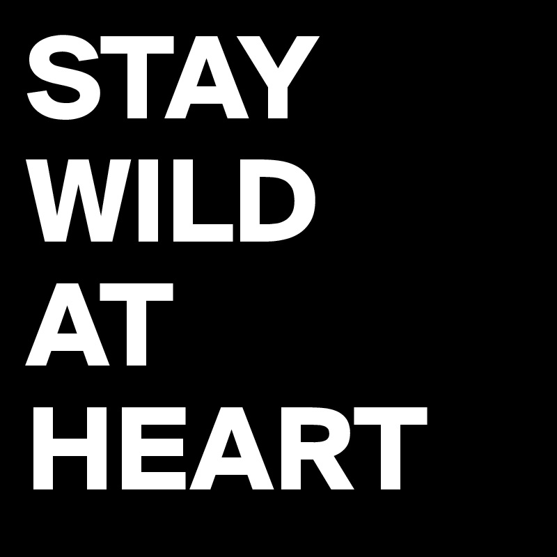 STAY WILD
AT
HEART