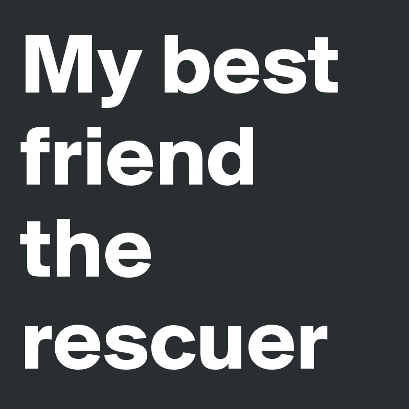 My best friend the rescuer