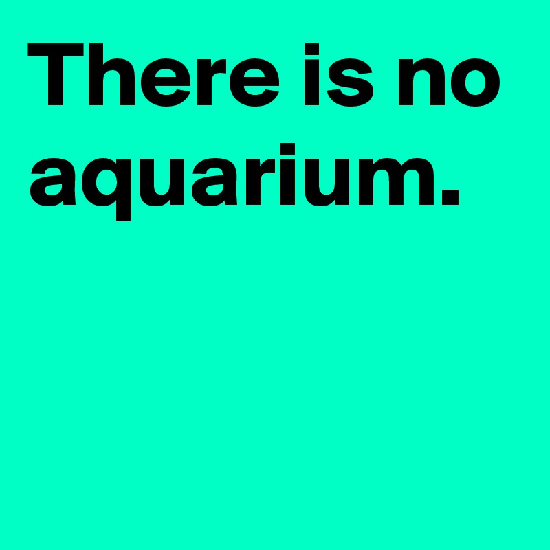 There is no aquarium. 

