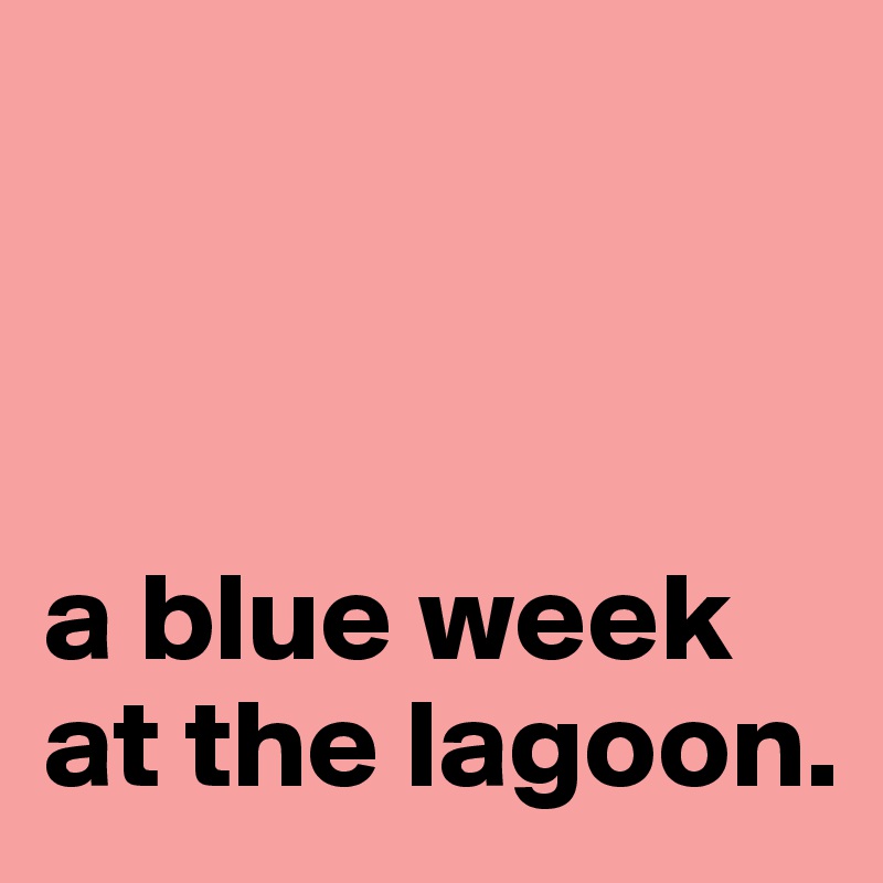



a blue week at the lagoon.