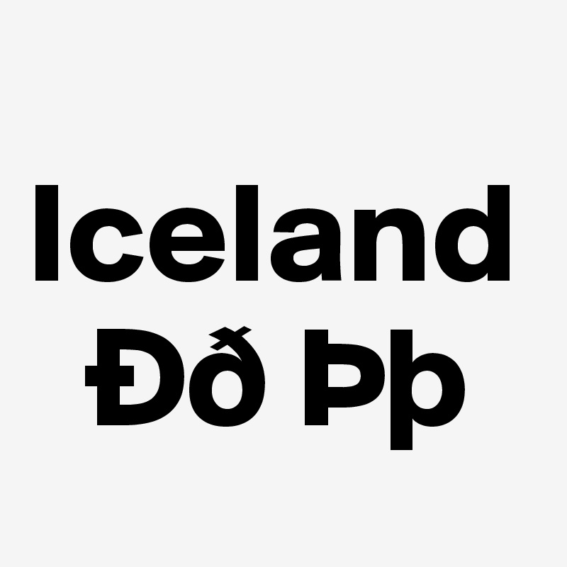 
Iceland
  Ðð Þþ