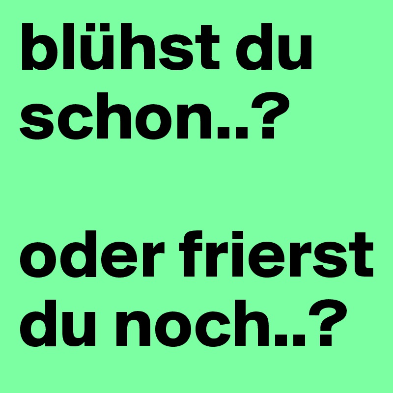 blühst du schon..?

oder frierst du noch..?