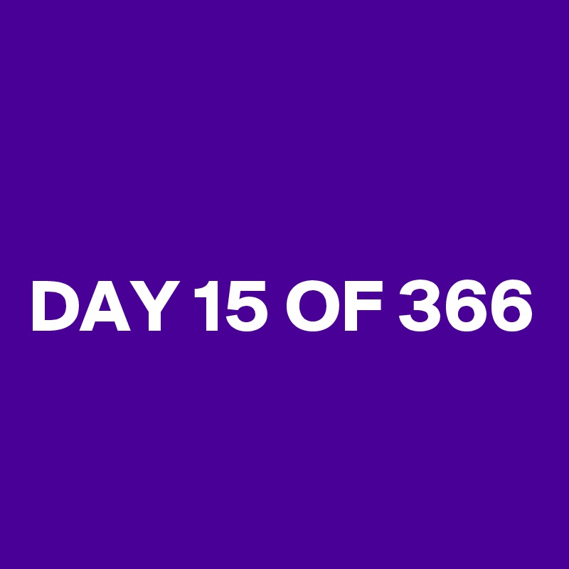 


DAY 15 OF 366

