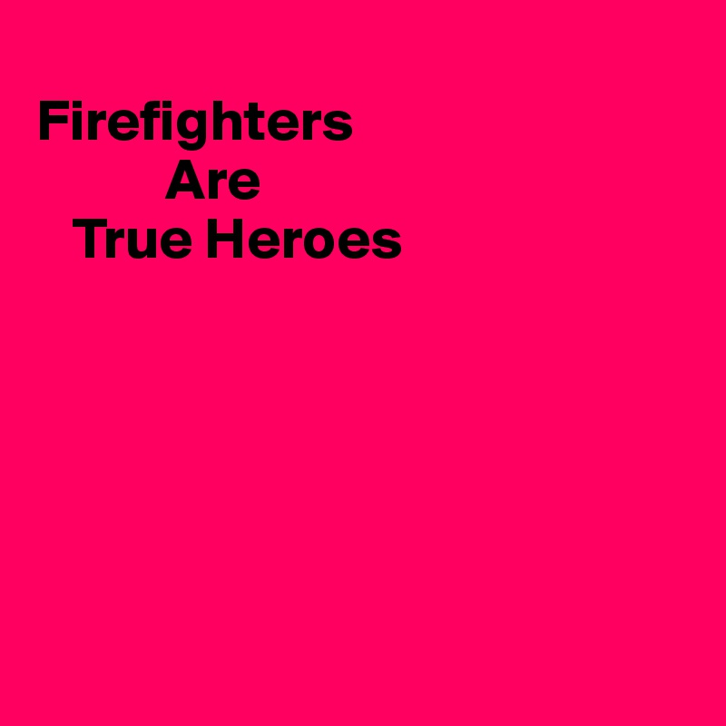 
Firefighters
           Are
   True Heroes






