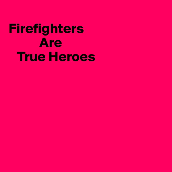 
Firefighters
           Are
   True Heroes






