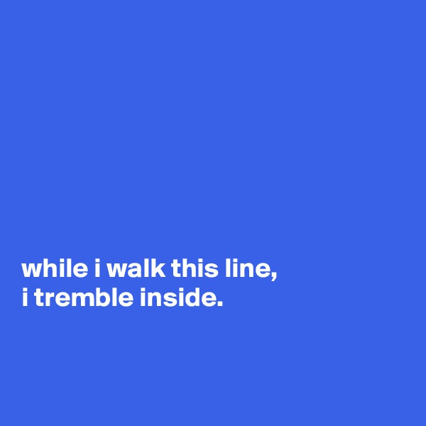 







while i walk this line,
i tremble inside.


