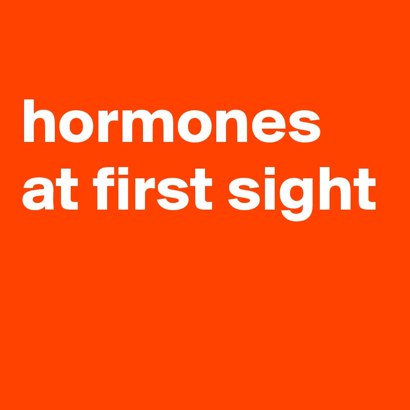 
hormones at first sight

