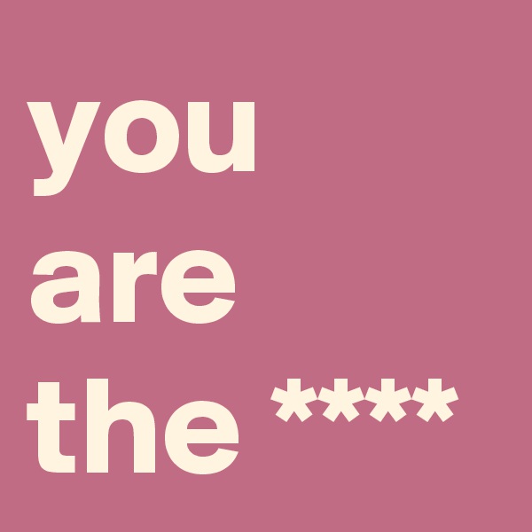you are the ****