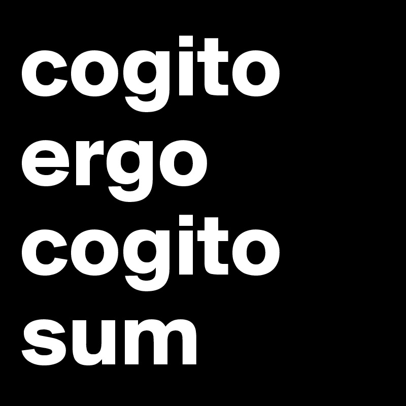 cogito ergo cogito sum