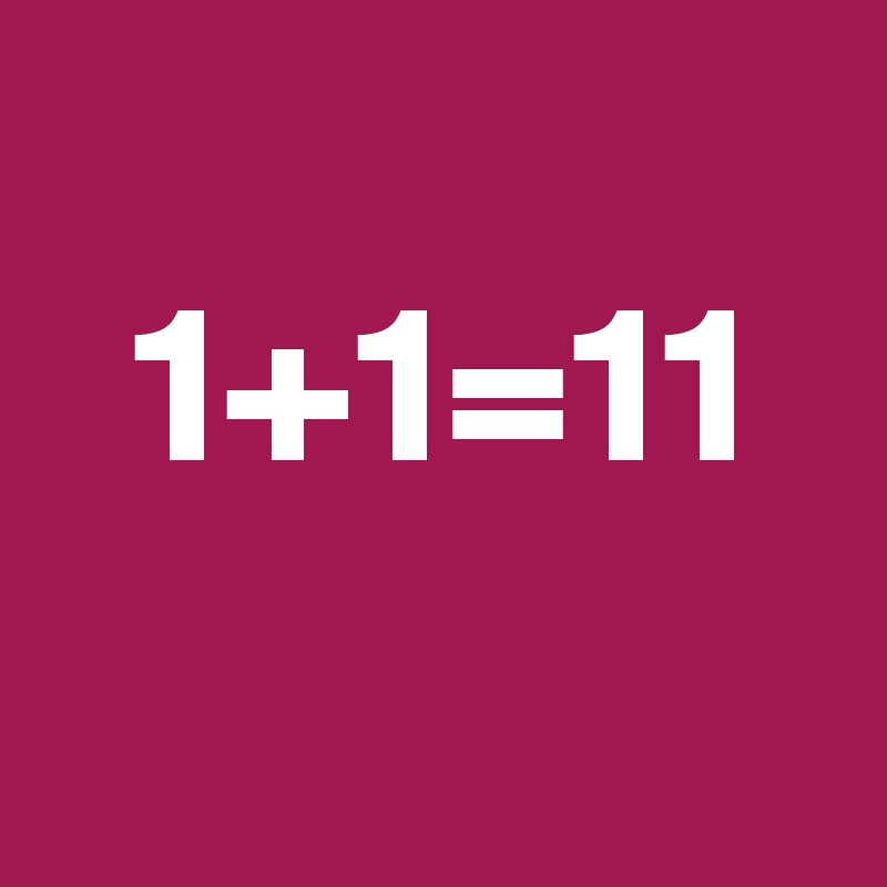 
  1+1=11