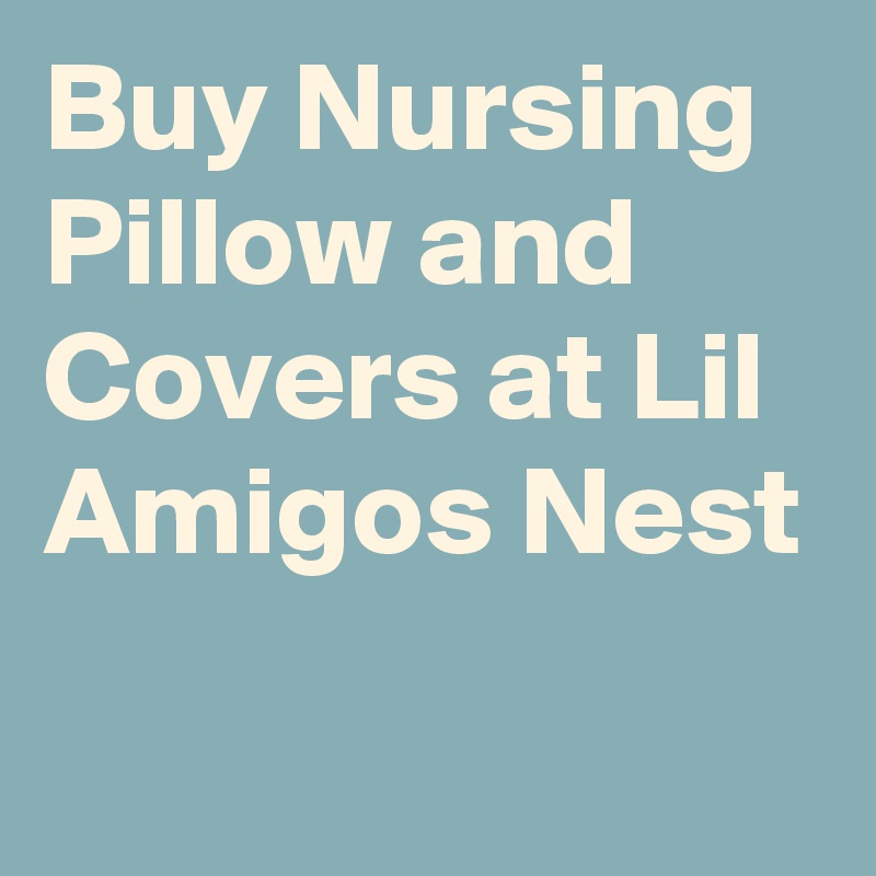 Buy Nursing Pillow and Covers at Lil Amigos Nest
