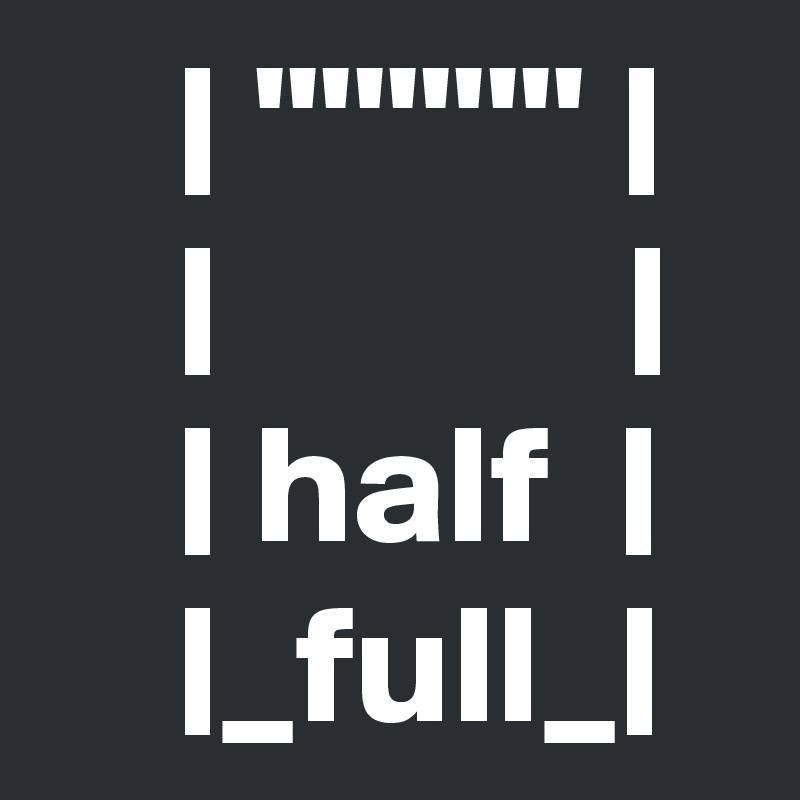     | '''''''''' |
    |            |
    | half  |
    |_full_|