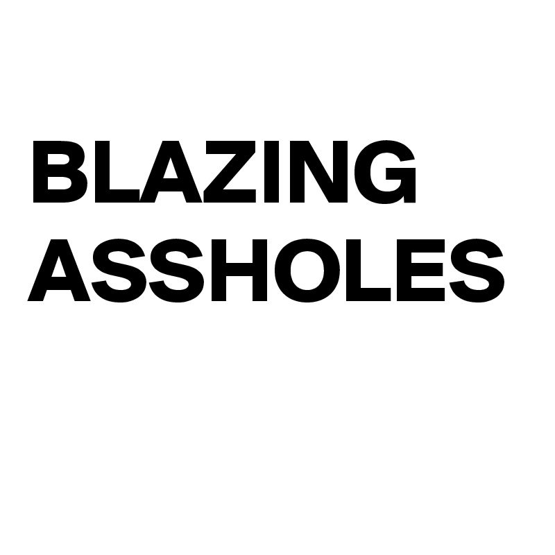 
BLAZING
ASSHOLES