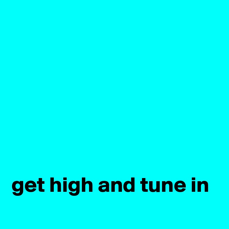 






get high and tune in