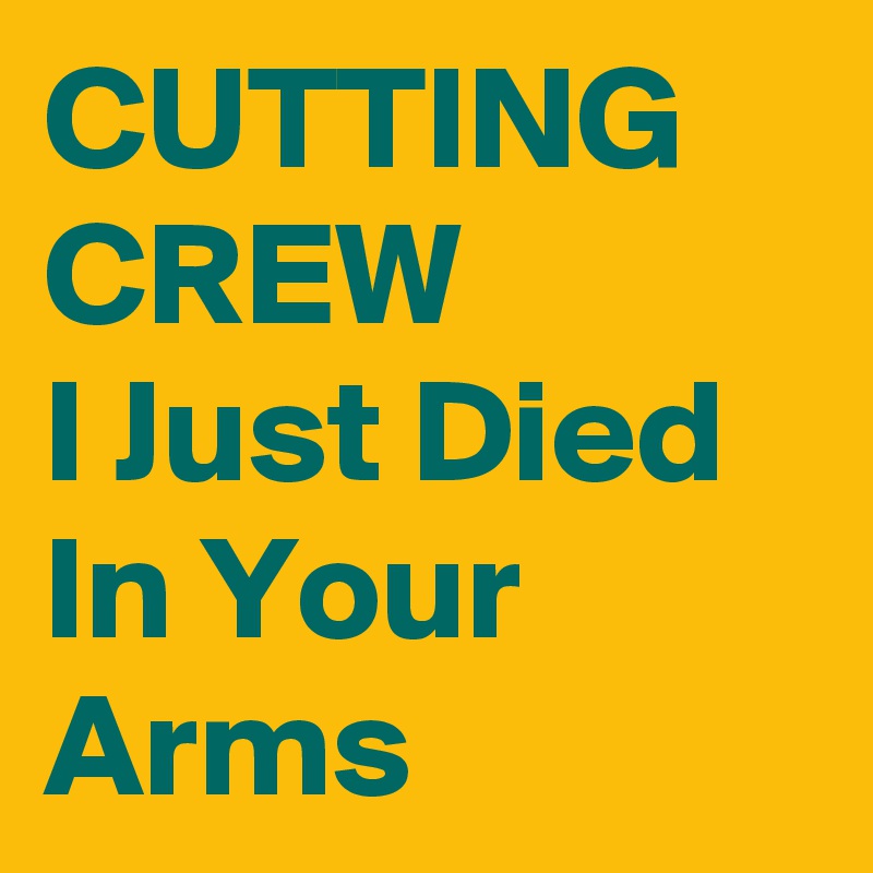 CUTTING CREW
I Just Died In Your Arms