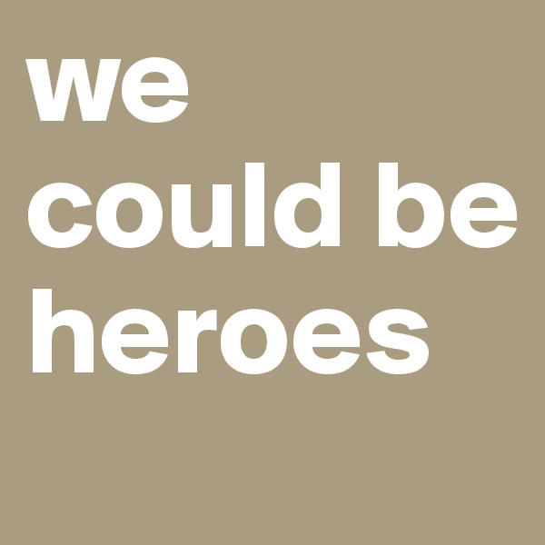 we could be heroes 