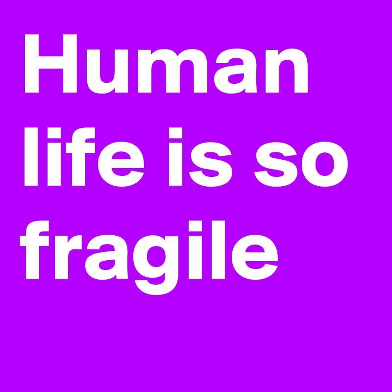 Human life is so fragile