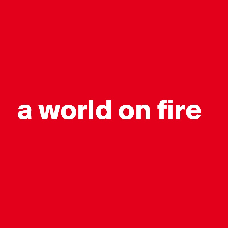 


 a world on fire



