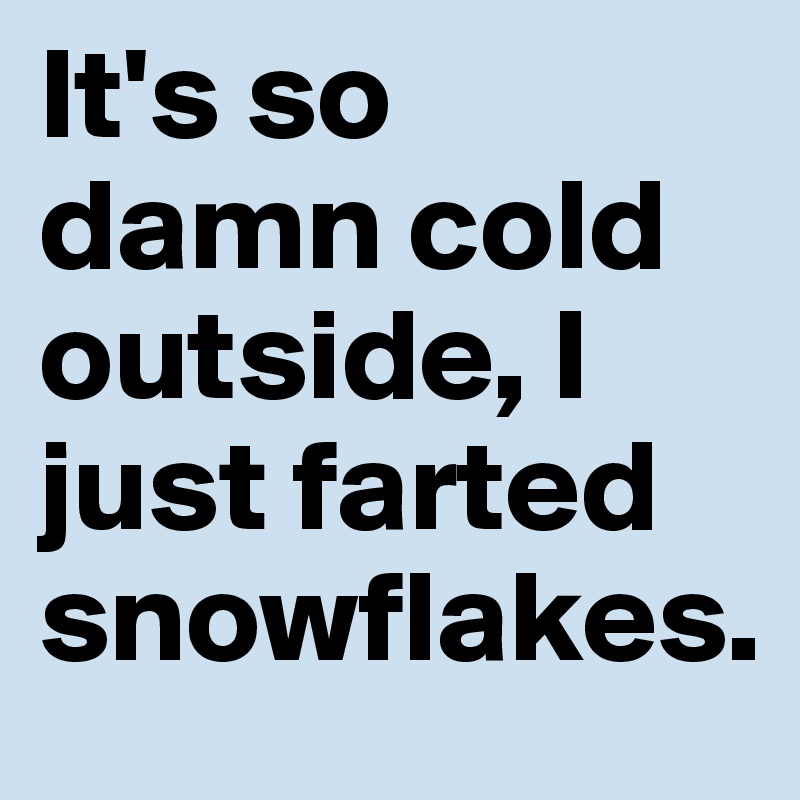 it-s-so-damn-cold-outside-i-just-farted-snowflakes-post-by